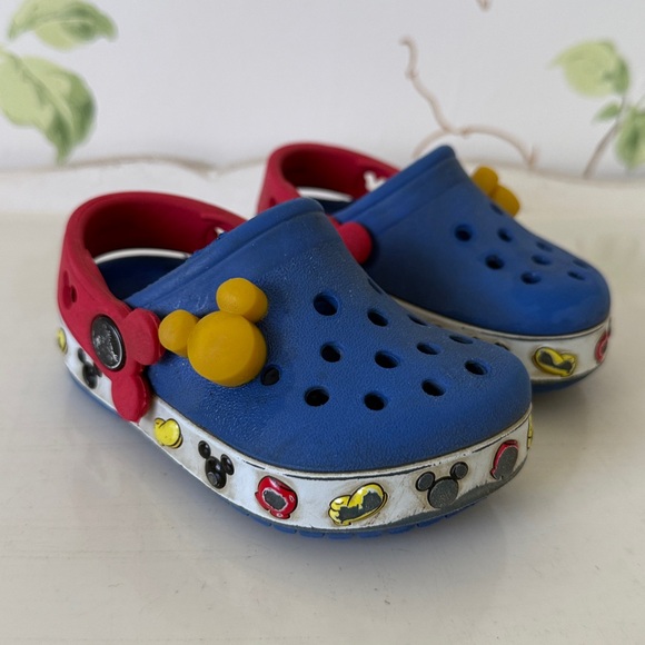 Mickey Mouse CROCS in Blue and Red - Toddler Size 4-5 - Picture 1 of 12